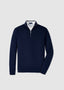 PETER MILLAR EXCURSIONIST FLED QUARTER-ZIP SWEATER IN NAVY