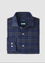 PETER MILLAR TRENTINO ITALIAN FLANNEL SPORT SHIRT IN NAVY