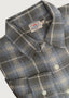 FAHERTY TIRED & TRUE CHAMBRAY WORKSHIRT IN IRON WATER PLAID
