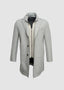 FRADI LASER CUT TOPCOAT IN PEARL GREY