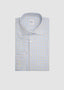 STENSTROMS CHECKERED DRESS SHIRT IN BLUE AND BROWN 