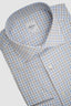 STENSTROMS CHECKERED DRESS SHIRT IN BLUE AND BROWN 