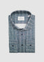 EMANUEL BERG LONG SLEEVE SPORT SHIRT 4 FLEX IN NAVY PLAID