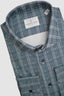 EMANUEL BERG LONG SLEEVE SPORT SHIRT 4 FLEX IN NAVY PLAID