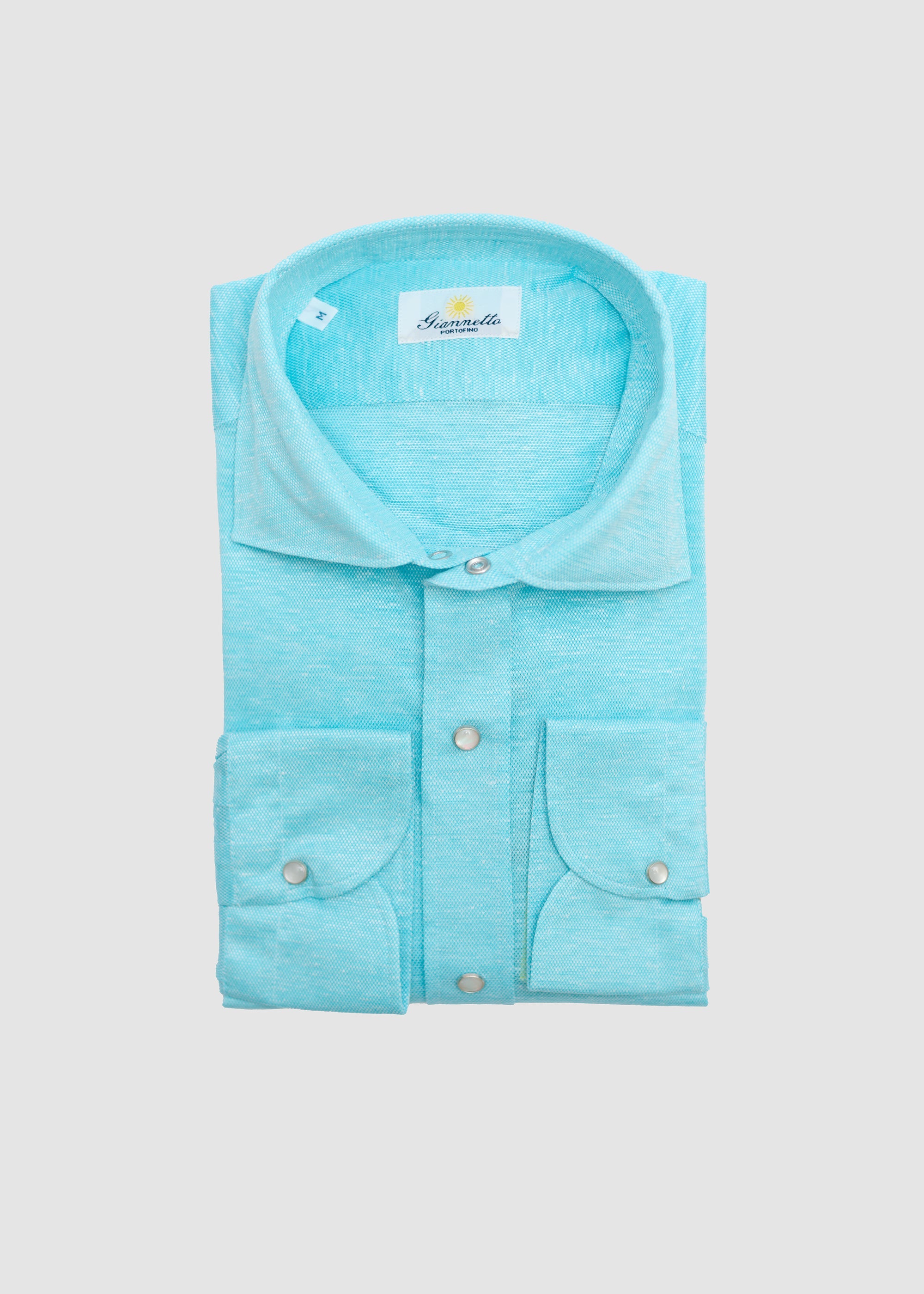 giannetto portofino シャツ GIANNETTO PORTOFINO Camicia Denim Light COMFORT FIT