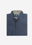 JOHNNIE-O RUBIN HERRINGBONE CASHMERE BLEND QUARTER ZIP PULLOVER IN NAVY