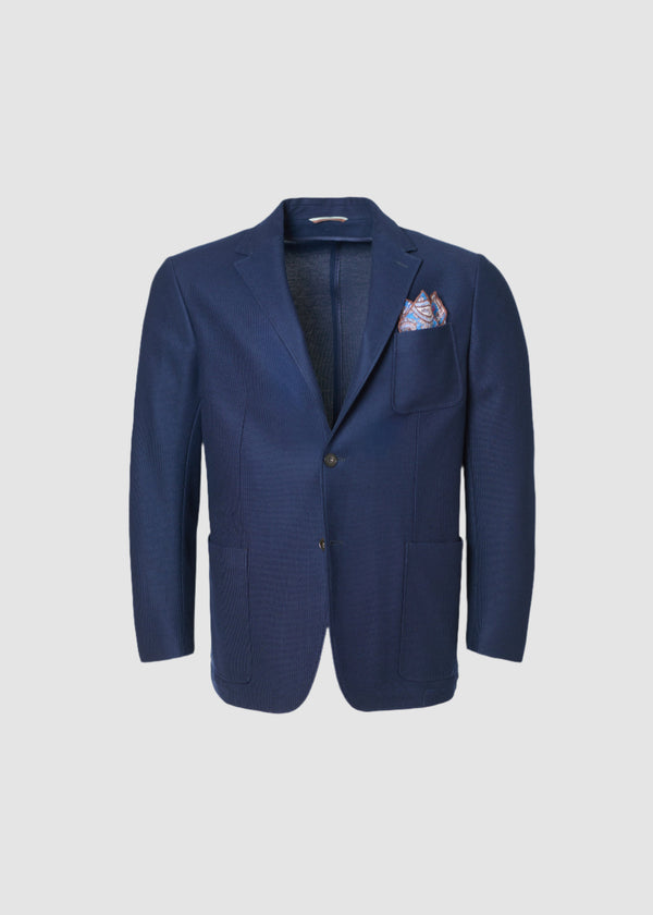 CANALI HONEYCOMB BLAZER IN NAVY