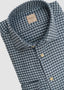 STENSTROMS CHECKERED LONG SLEEVE SPORT SHIRT IN BLUE