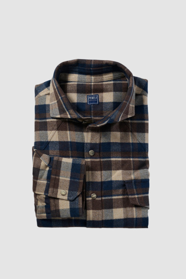 Blue & Brown Overshirt