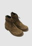 OFFICINE CREATIVE SUEDE BOOT WITH BACK-ZIP IN OLIVE