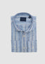 CALDER LONG SLEEVE LINEN SPORT SHIRT IN PACIFIC WITH STRIPES