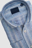 CALDER LONG SLEEVE LINEN SPORT SHIRT IN PACIFIC WITH STRIPES