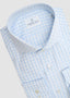 EMANUEL BERG CHECKERED DRESS SHIRT IN BLUE POP 