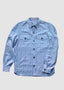 ISAIA OVERSHIRT IN AZZURRO MEDIO