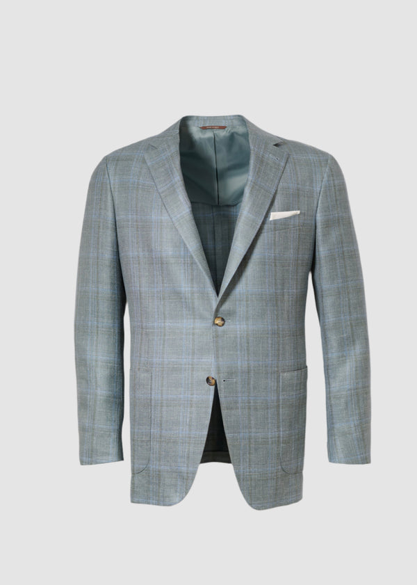 CANALI WINDOW SPORT COAT IN SAGE