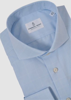 EMANUEL BERG WINDOW DRESS SHIRT IN POWDER BLUE 