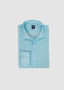 FEDELI LONG SLEEVE SPORT SHIRT IN AQUA PANAMINO MED