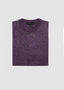 AUTUMN CASHMERE - CASHMERE SILK CREW WITH COVERSTITCH IN CONCORD CHARCOAL