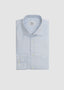 STENSTROMS DRESS SHIRT IN BLUE SCREEN TAN TATTERSALL