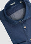 STENSTROMS LONG SLEEVE SPORT SHIRT IN DENIM TOOTH