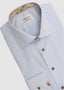 STENSTROMS DRESS SHIRT IN BLUE WITH FLORAL 