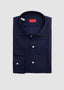 ISAIA LONG SLEEVE SPORT SHIRT IN BLUE OXFORD
