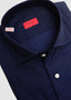 ISAIA LONG SLEEVE SPORT SHIRT IN BLUE OXFORD