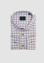 CALDER MELANGE WINDOWPANE LONG SLEEVE SPORT SHIRT IN PLUM