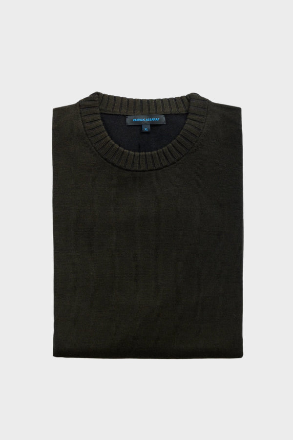 Merino Crew in Dark Brown