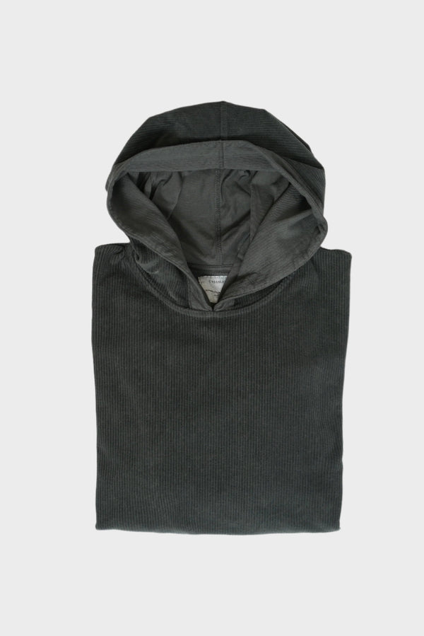 Activewear Grey Stretch Cord Hoodie