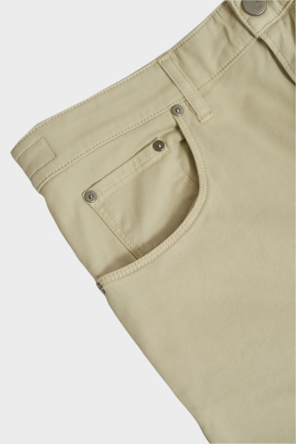 5 Pocket Cotton & Cashmere Stretch Tricotine in Chamois