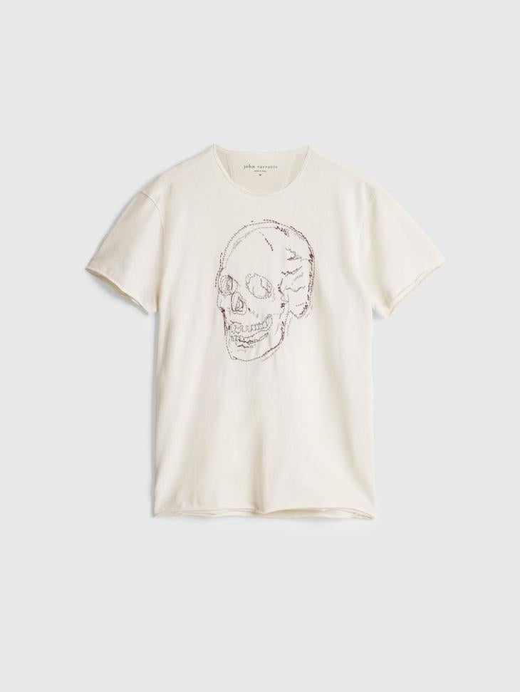 Embroidered Skull Tee